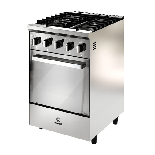 Cocina Industrial Morelli | Zafira 550 | 4 hornallas | Puerta visor