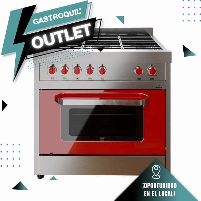 Cocina Vintage 900 CP - fron sup - roja - reja2outlet